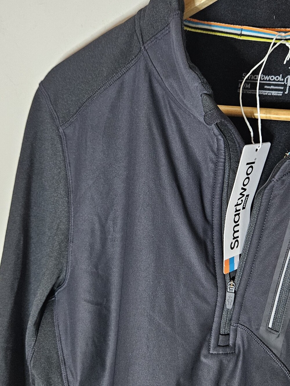 Smartwool Active Fleece Wind 1/2 Zip Jacket Black Men's M Medium NWT - Picture 5 of 10